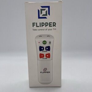Flipper Big Button Universal TV Remote Control Elderly Visually Impaired Clean